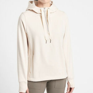 Athleta Cream Hoodie Sweatshirt